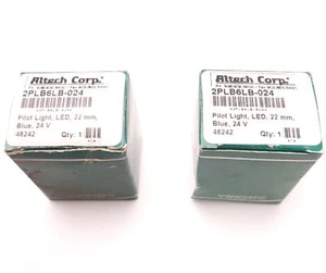 Menge 2 Altech Corp 2PLB6LB-024 Pilot-Licht/Panel Mount, 22mm, 24v, blau, 20mA - Bild 1 von 4