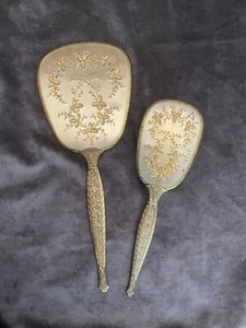 Vintage Decorative Brush And Hand Mirror Set - Picture 1 of 7