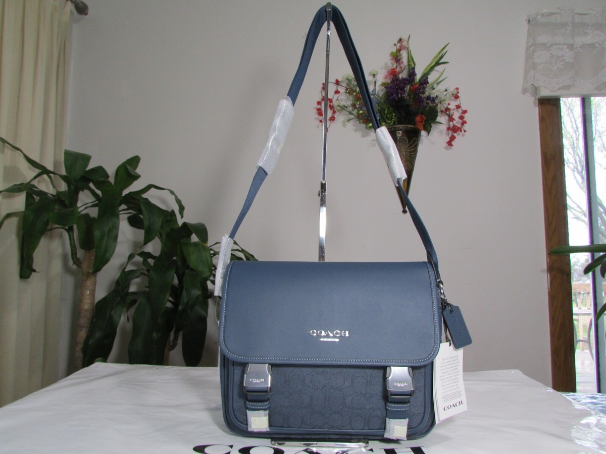 極美品 COACH　リーグ バイク バッグ　メッセンジャー　シグネチャー 公式】COACH – コーチ リーグ メンズ