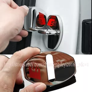 Door Lock Buckle Protector Cover Trim For Audi S line RS A S 1 3 4 5 6 7 Q TT R8 - Picture 1 of 7
