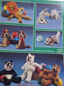 Tier Babys Plüschtier Kuscheltier Häkelmuster Vintage Boye Einhorn Katze Bär Löwe Spielzeug - Bild 1 von 7