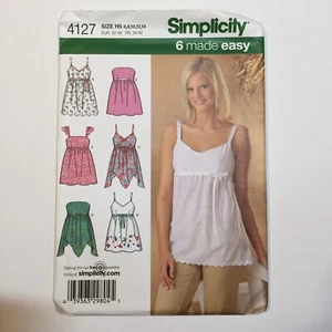 Simplicity 4127 Size 6-14 Misses' Tops with Bodice and Hemline Variations - Picture 1 of 3