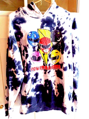 Clásico Power Rangers Tie Dye Vaca Sudadera con Capucha Camisa Talla L Foto 1 de 4