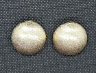 Bergere Clip On Earrings Round Dome Ball Textured Vintage Costume Gold Tone 