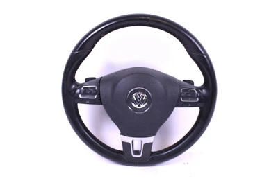 Mufu Lenkrad VW Golf VI Touran 1T Sharan 7N Leder Airbaglenkrad Schaltwippen - Bild 1 von 2