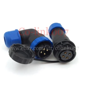 SD20 4Pin Waterproof Connector,Industrial Bulkhead High Voltage Aviation Plugs - Foto 1 di 8