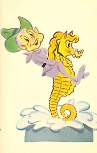 1964 OR Oceanlake Pixie Land Restaurant Elf Sea horse Advertising Postcard N28 - Picture 1 of 2