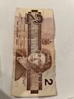 1986 Canada Banknote $2 Two Dollar Canadian Foreign Paper Currency Birds Note