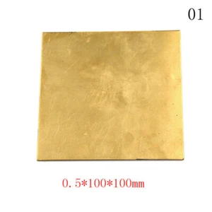 Brass Metal Thin Sheet Foil Plate Thick 0.5X100X100mm DIY Pa`-s - Picture 1 of 7