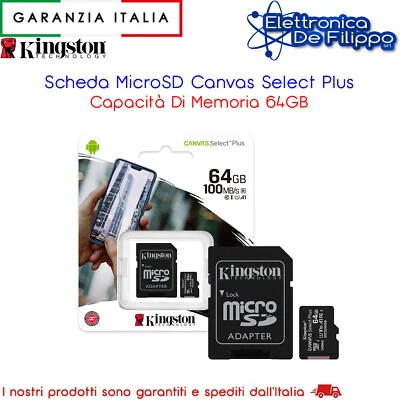 Scheda MicroSD Canvas Select Plus Da 64GB - Immagine 1 di 3