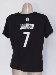 Camiseta negra mediana para mujer Adidas Joe Johnson #7 de los Brooklyn Nets de la NBA - Imagen 1 de 3