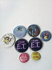 Lot Of 8 Vintage Pin Back Buttons E. T. , Pacman & More