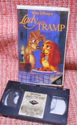 Lady And The Tramp Walt Disney Rare Black Diamond Classics VHS + Ships FREE - Image 1 of 2