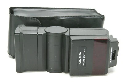 Flash para cámara fotográfica Minolta Maxxum 4000 AF con estuche. Probado. Limpio. Foto 1 de 2