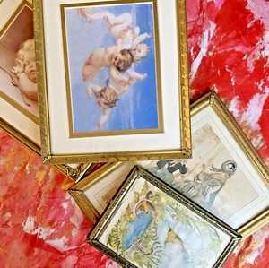Lot of 4 Vintage Ornate Gold Metal Frames 8x10 5x7 MCM - Picture 1 of 7