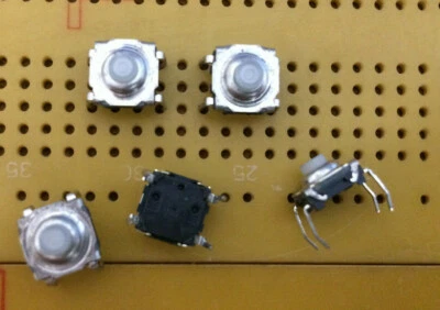 Tactile Switch 50mA SPST-NO Sealed 1.3N Solder Pins Momentary Action C&K KSA - Image 1 of 4