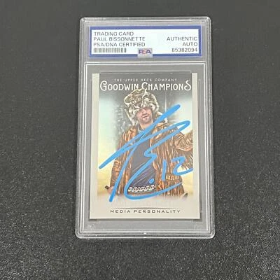 2021 The Upper Deck Goodwin Champions #39 Paul Bissonnette Signed Card AUTO PSA  - Image 1 of 2