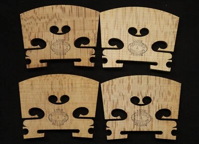 New Arrival ! 4 pcs Aubert " LUXE" Violin bridge 42mm  4/4,TREATED #10 - Image 1 of 4