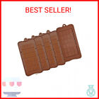 5-Pack Silicone Break Apart Chocolate Molds - Candy Protein And Engery Bar Silic