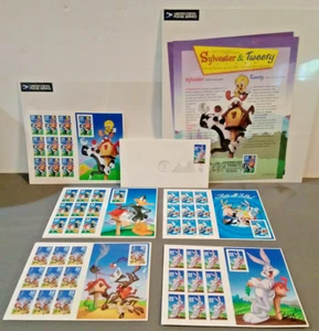 USPS Warner Brothers Looney Tunes Lot 18 Full Sheets & 2 First Day Covers - Picture 1 of 10