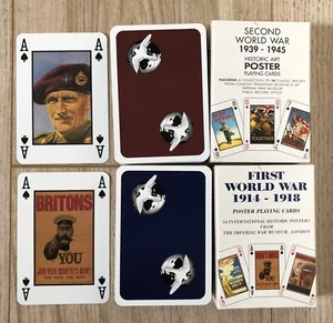 Past Times The World at War Poster Playing Cards - Twin Pack WWI & WWII - Picture 1 of 18