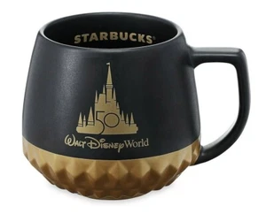 Taza de cerámica dorada negra dorada negra de los parques de Disney Starbucks Walt Disney World - Imagen 1 de 3