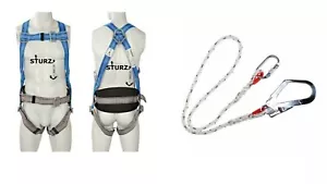 Fensterputzer Absturzsicherung Sicherheitsgurt 3P Auffanggurt + Halteseil 1,6m - Bild 1 von 3