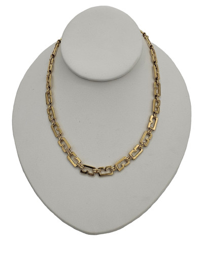 GIVENCHY Collana Vintage G Logo Link Catena Placcata Oro 17" G Link Iconica