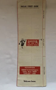 Dallas Texas Street Guide Ramada Inn Pamphlet Brochure Tourism 1960’s Briteway - Picture 1 of 4