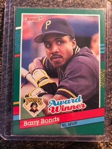 Barry Bonds Donruss 91 ERROR National League MVP Card - No Period after INC - Bild 1 von 3
