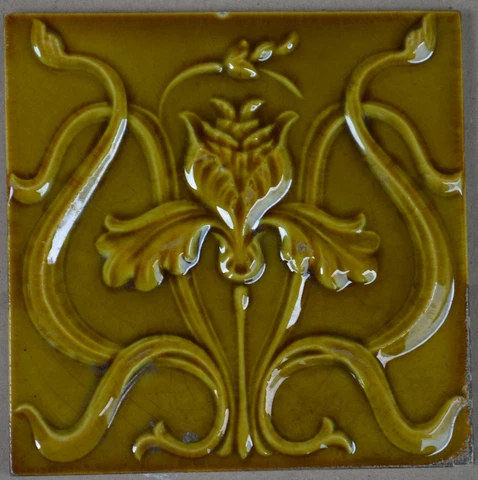 ANTIQUE HEMIXEN BELGIUM - MAJOLICA TILES  C1900 Cover