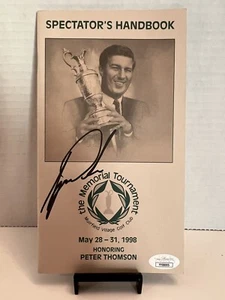 Tiger Woods 1998 autógrafo The Memorial Tourney Spectator's Handbook JSA LOA - Imagen 1 de 9