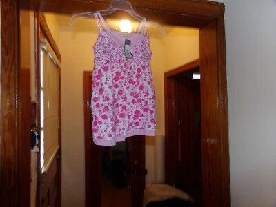 1 LOT OF 2 GIRLS MEDIUM TANKTOP/1 NWT CHEROKEE PINK FLOWERS /1 ARIZONA ORANGE DE - Image 1 of 4