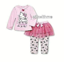 Charmmykitty  OUTFIT Baby Clothing  LS TOP & Skirted Leggings  SET  (6 mos.) NEW