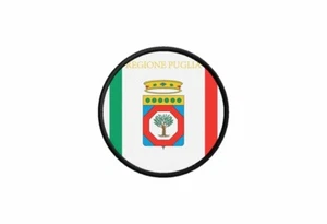 Patch Aufnäher Aufnäher Badge Thermo Flagge Rund Kokarde Apulien Italien - Bild 1 von 1