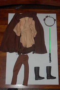 Qui Gon Jinn Jedi 12" Outfit-Hasbro-Star Wars 1/6 Scale-Use To Customize - Picture 1 of 7