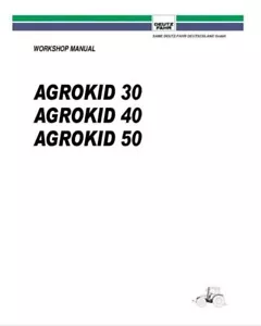 Deutz Agrokid 30 40 50 Operators-Maintenance Manual and Agrokid 45 Parts Manual - Picture 1 of 4