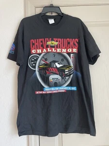 Vintage Disney T-Shirt schwarz 1997 Chevy Trucks Challenge Eröffnungsrennen Gr. Large - Bild 1 von 7