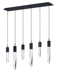 ET2 Lighting E31245-20BK Quartz-36W 6 LED Pendant-39.25 Inches wide by 21 inches - Picture 1 of 4