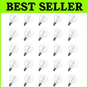 50-Pack 1W LED Replacement Bulbs E12/C7 Shatterproof Globe - Picture 1 of 8