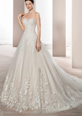 Prinzessin Spitze Brautkleid Hochzeitskleid 32-60 Schnürt Ivory Champagner - Bild 1 von 4