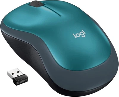 Logitech M185 Wireless Optical Mouse 2.4 GHz, Blue (910-003636) - Image 1 of 4