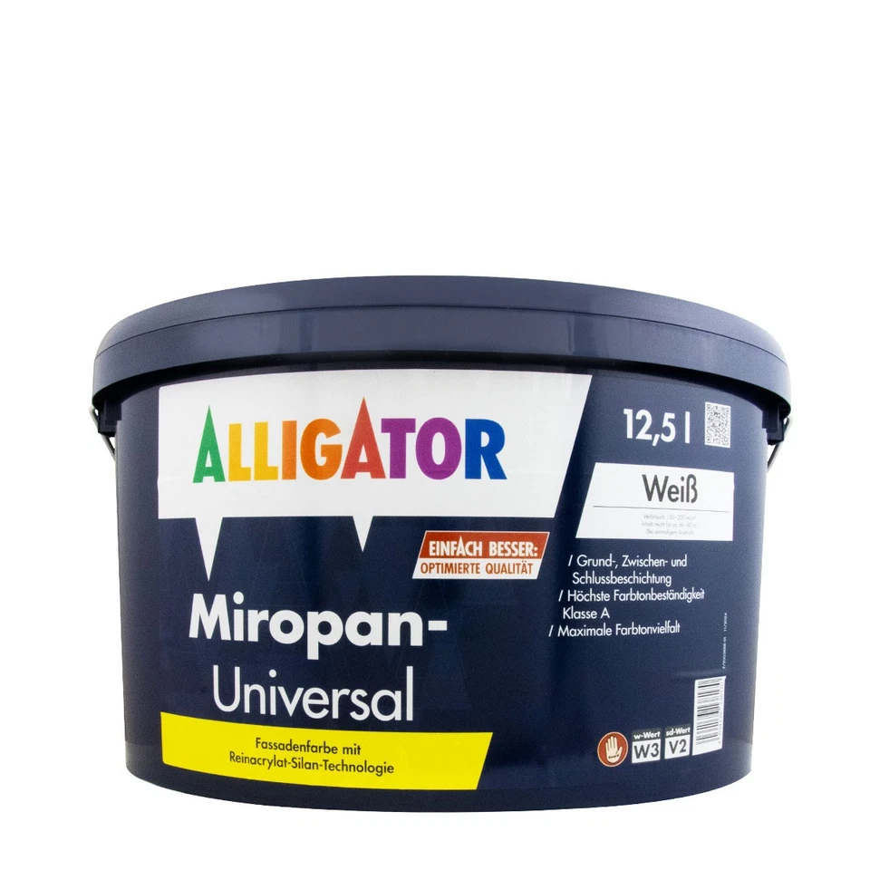 Alligator Miropan Universal 12,5L weiß, Silicon-Hybrid-Technologie, Fassadenfarb - Bild 1 von 1