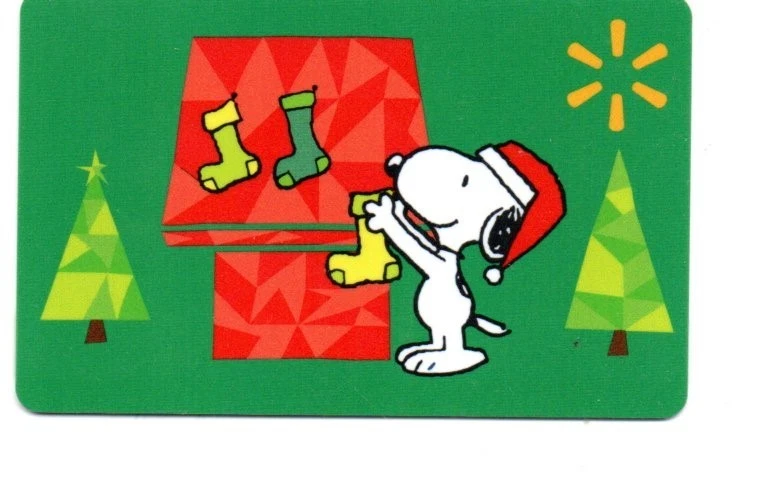 Walmart Snoopy Hanging Stocking Gift Card No $ Value Collectible FD109195 - Image 1 of 1