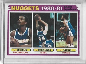 1981-82 Topps Basketball Denver Nuggets Team Leaders #49-Thompson/Issel/Higgs - Picture 1 of 2