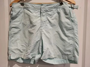 ORLEBAR BROWN Bulldog Swim Trunks Shorts Buckle Celadon/Seafoam Green Mens Sz 34 - Picture 1 of 15