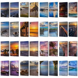 CELEBRATE LIFE GALLERY BEACHES 2 LEATHER BOOK WALLET CASE FOR APPLE iPAD - Picture 1 of 22