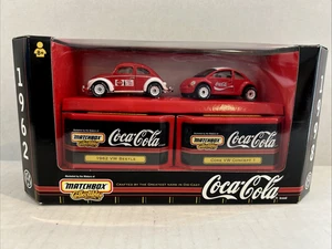 MATCHBOX COLLECTIBLES COCA-COLA DIECAST 1962 VW BEETLE & 1998 VW CONCEPT 1 NEW - Picture 1 of 5