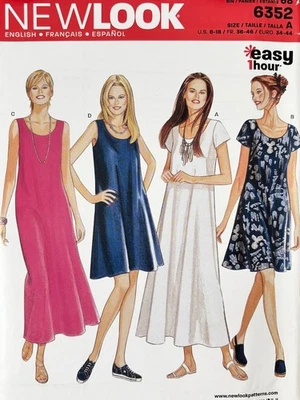 New Look Sewing Pattern 6352 Misses EASY A-Line Dress Sizes 8 - 18 - Image 1 of 2