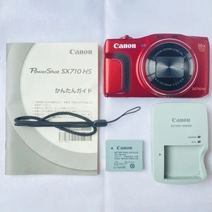 Simple operation confirmed Canon PowerShot SX710 HS Digital Camera KID Red Used - Picture 1 of 17